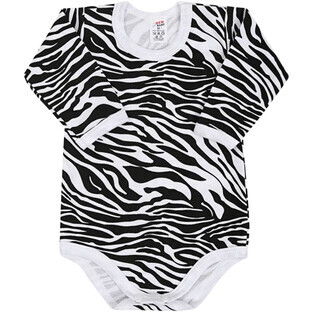 New Baby Body cu mânecă lungă pentru copii Zebra