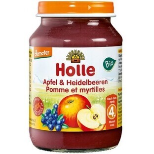 Holle snack ecológico para bebés Manzanas y arándanos 190 g