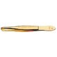 Nippes Solingen Pinzetta dritta ricurva placcata oro 8 cm