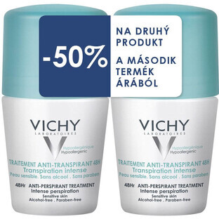 Vichy Antitranspirant 48h tegen hevige transpiratie Duo 2 x 50 ml