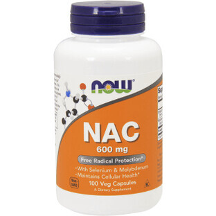 Now Foods NAC Free Radical Protection 600 mg 100 cápsulas
