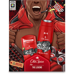 Old Spice Gamer pour hommes - coffret cadeau comprenant un déodorant en stick et un gel douche à l'argousier au goût d'agrumes tropicaux