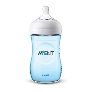 Biberon bleu naturel, +1 lune, 260 ml, SCF035/17, Philips Avent