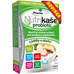 Nutrikaša probiotico con mela e cannella 3 x 60 g