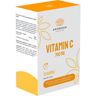 Aporosa Vitamin C 700 mg allmähliche Freisetzung 75 Kapseln