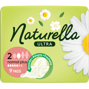 Naturella Ultra Normal Plus taille 2 inserts avec ailettes 9 pièces