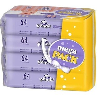 Panda wet wipes 4 x 64 pcs