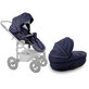 Petite&Mars Go/Terrain Navy Melange Set tray + stroller seat