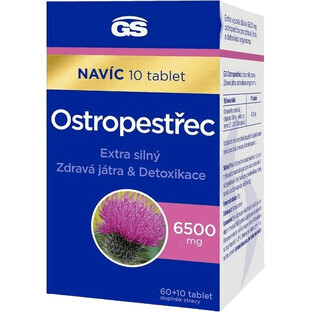 GS Milk Thistle 6500 mg, 60 + 10 tablets