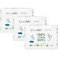 Salviette umidificate non profumate Eco di Naty ECO - risciacquabili - in comoda confezione 3 x 56 pz.