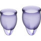Coppette mestruali Satisfyer Feel confident viola 2 pezzi