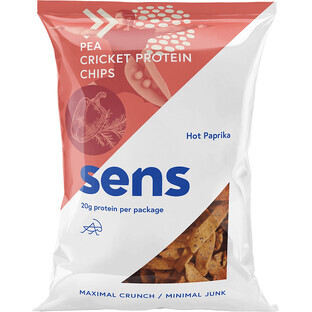 Sens Protein patatas fritas con proteína de grillo - Amapola y sal marina 80g