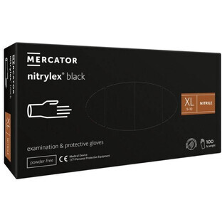 Mercator guanti neri in nitrile taglia XL 100 pz.