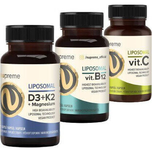 Nupreme Lipozomal C + B12 + D3/K2 90 Kapseln