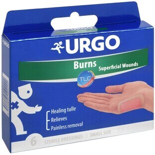 Urgo Burns Pentru arsuri plasture lipidocolloid, steril 5 x 7 cm 6 buc