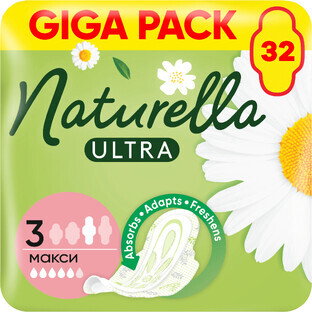 Naturella Ultra Maxi taglia 3 assorbenti con aliUltra Maxi taglia 3 assorbenti con ali 32 pz.
