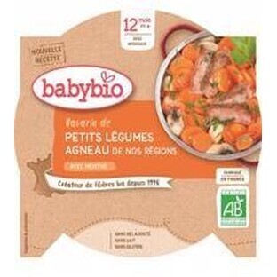 Menu Babybio légumes vapeur à l'agneau 230 g