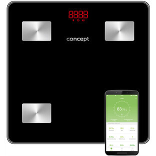 Concept Personal weighing scale VO4001 diagnostic 180kg black