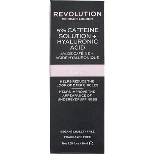 Revolution Skincare Siero mirato per il contorno occhi - Soluzione al 5% di caffeina + Siero per il contorno occhi all'acido ialuronico 30 ml