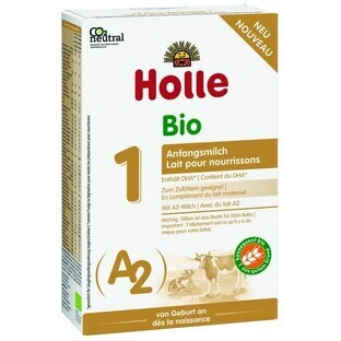 Holle Bio - A2 lapte pentru sugari 1 din primul biberon 400 g