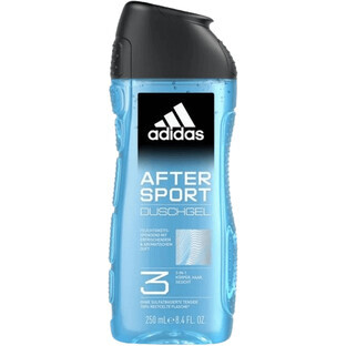 Adidas After Sport 3in1 gel de duș pentru corp, păr și piele pentru bărbați 250 ml