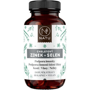 Natu Chelated Zinc + Selenium 60 capsules