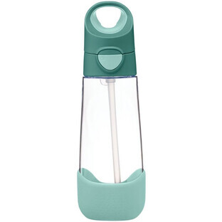 B.box Trinkflasche mit Strohhalm - Smaragdwald 600 ml