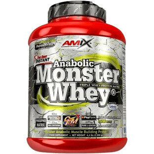 Amix Anabolic Monster Whey, Fresa-Plátano 2200 g