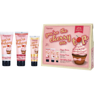 Erboristica Kersen body cosmetica set met kersenbloesem smaak 3 stuks
