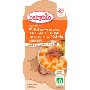 Babybio menu butternut squash, duck and polenta 2 x 200 g