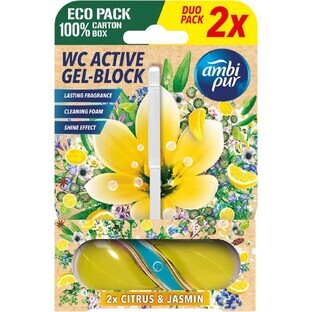 Ambipur Active gel-bloque limón y jazmín 2 x 45 g