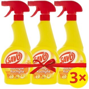 Spray de curățare pentru bucătărie Savo 3 x 500 ml