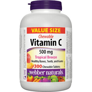 Webber Naturals Vitamin C Tropical Fruit 500 mg 300 pills