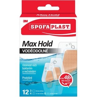 Cerotti impermeabili Spofaplast Max Hold 12 pz.