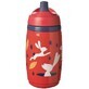 Tommee Tippee Superstar Sportee, tazza sportiva senza fuoriuscita, 12m+, rosso 266 ml
