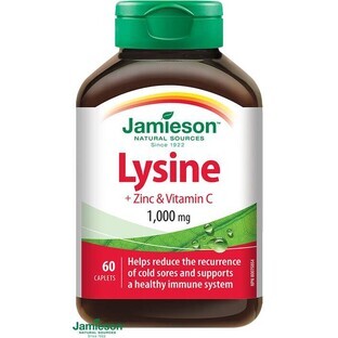 Jamieson Lisina 1000 mg con zinc y vitamina C 60 comprimidos