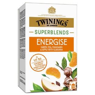 Herbal tea Energise Superblends, 18 sachets x 2 g, Twinings