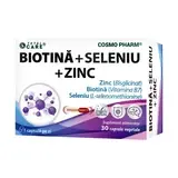 Biotina + Selenio + Zinc, 30 cápsulas vegetales, Cosmopharm