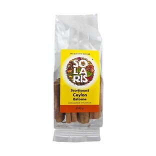 Barres de cannelle de Ceylan, 40 g, Solaris