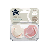 Sucettes orthodontiques Moda, 0-6 mois, 2 pièces, Beige/Rhound, Tommee Tippee