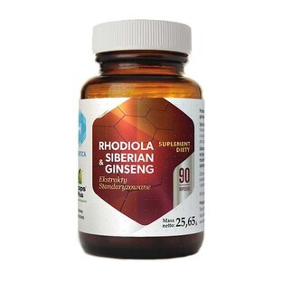 Rhodiola & Sibirischer Ginseng 90 Kapseln. Hepatica