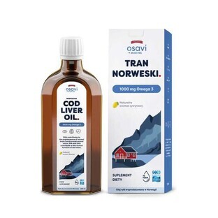 Osavi Norwegian Tran, 1000mg Omega 3 (limone) - 250 ml