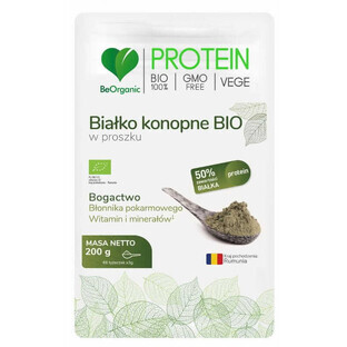 BeOrganic Proteine biologiche di canapa in polvere 200g