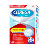 Corega Cleaning TABS Intensive Cleaner All-round protection for removable dentures/third teeth, 1x108 denture cleaning tablets