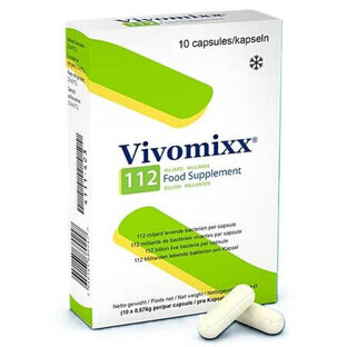 Probiótico Vivomixx 112 mil millones de bacterias, 10 cápsulas, Bioscem