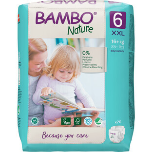 Bambo Nature, pannolini usa e getta, taglia 6, 16+ kg, 20 pz.