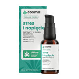 Cosma Cannabis Erbe Naturali Stress e tensione, estratti in olio di canapa, gocce, 30 ml