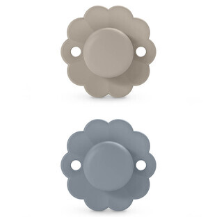 Suavinex Wonder SX Pro, fysiologische fopspeen, silicone, grijs, marine, 6-18 maanden, 2 stuks