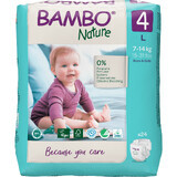 Bambo Nature, pannolini usa e getta, taglia 4, Maxi, 7-14 kg, 24 pz.