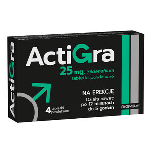 Actigra 25 mg, 4 Filmtabletten